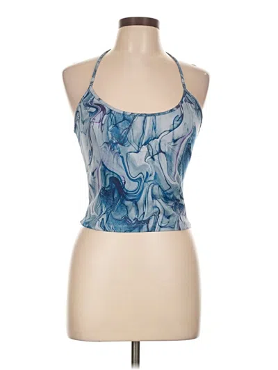 Pre-owned Victoria's Secret Tank Top Blue Halter Neckline Tops
