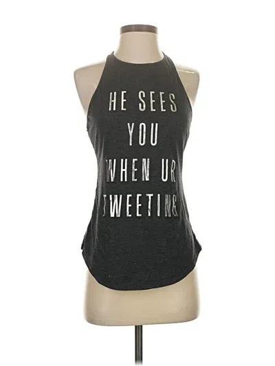 Pre-owned Victoria's Secret Tank Top Gray Halter Neckline Tops