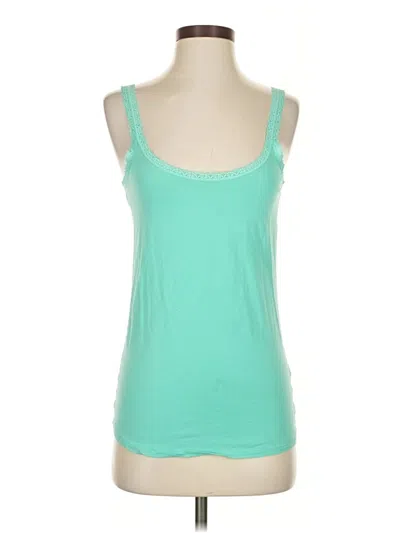 Pre-owned Victoria's Secret Tank Top Teal Sweetheart Neckline Tops In Blue