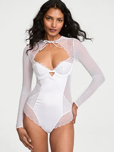 Victoria's Secret Tease Angel Dress-up Bodysuit In White,ivory