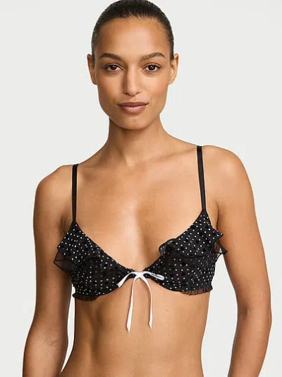 Victoria's Secret Tease Dot Ruffle Unlined Demi Bra In Print