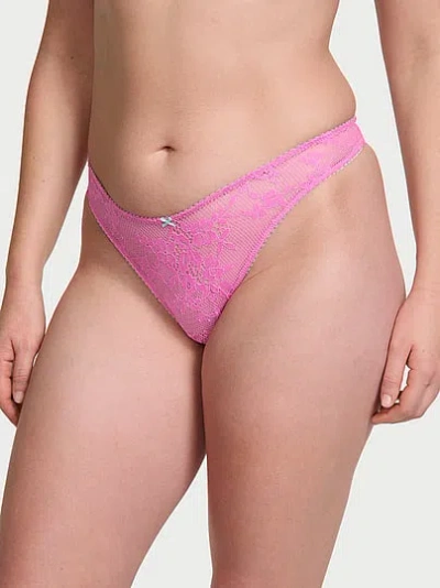 Victoria's Secret Tease High-leg Scoop Thong Panty In Pink