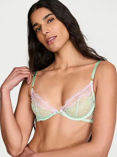 Victoria's Secret Tease Lace Unlined Demi Bra In Gray