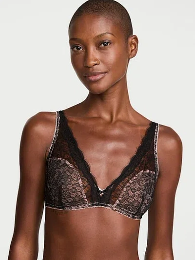 Victoria's Secret Tease Lace Unlined Plunge Bra In Pink