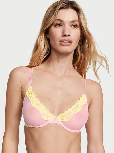 Victoria's Secret Tease Lace-trim Unlined Demi Bra In Multi