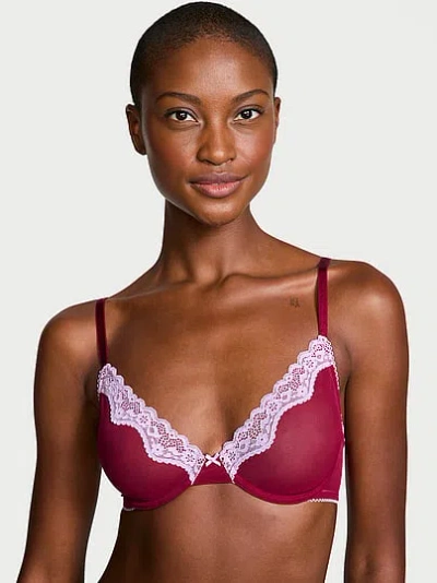 Victoria's Secret Tease Lace-trim Unlined Demi Bra In Multi
