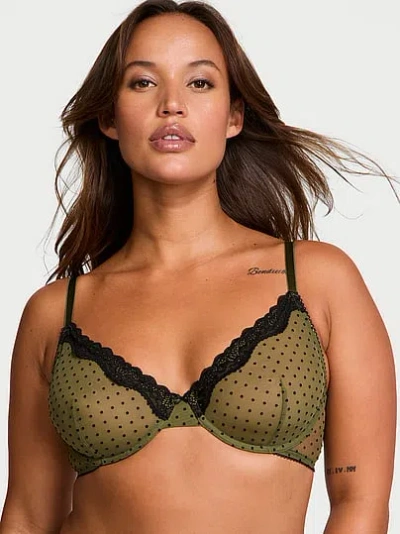 Victoria's Secret Tease Unlined Demi Bra In Green