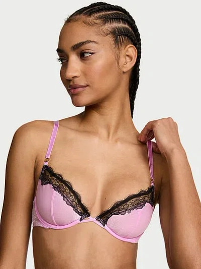 Victoria's Secret Tease Unlined Sheer Shimmer Demi Bra In Multi