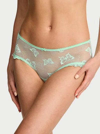 Victoria's Secret The Lacie Butterfly Mesh Flutter Cheeky Panty In Green