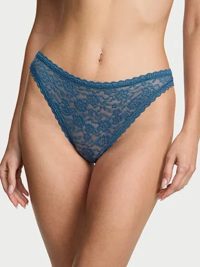 Victoria's Secret The Lacie Lace 90s Brief Panty In Blue
