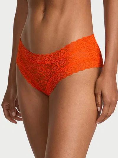 Victoria's Secret The Lacie Lace Cheeky Panty In Orange