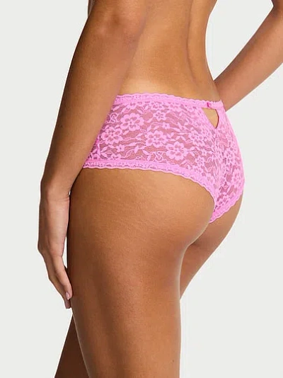 Victoria's Secret The Lacie Lace Keyhole Cheeky Panty In Pink