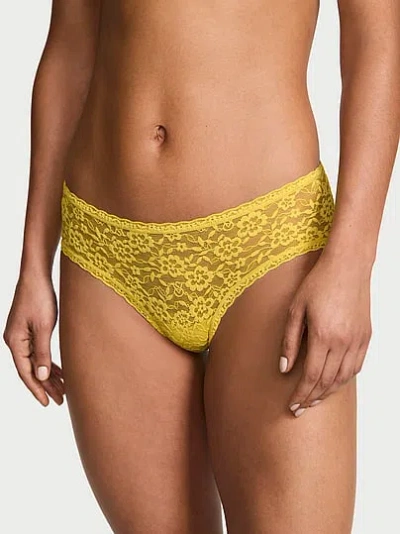 Victoria's Secret The Lacie Lace Keyhole Cheeky Panty In Yellow