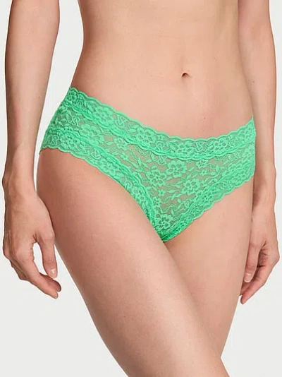 Victoria's Secret The Lacie Lace Strappy-back Cheeky Panty In Green