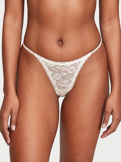 Victoria's Secret The Lacie Lace String Thong Panty In White