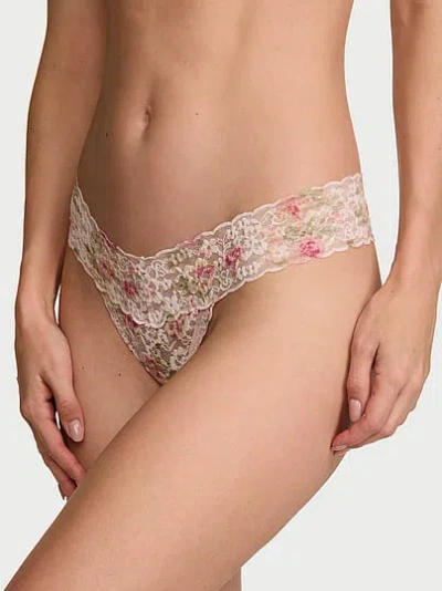 Victoria's Secret The Lacie Lace Thong Panty In Multi