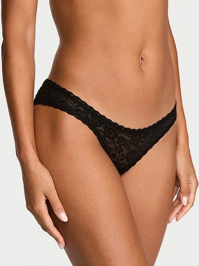 Victoria's Secret The Lacie Lace Ultra-low Cheeky Panty In Black