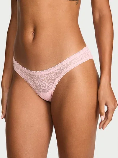 Victoria's Secret The Lacie Lace Ultra-low Cheeky Panty In Pink