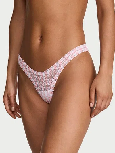 Victoria's Secret The Lacie Lace Ultra-mini Scoop Thong Panty In Animal Print