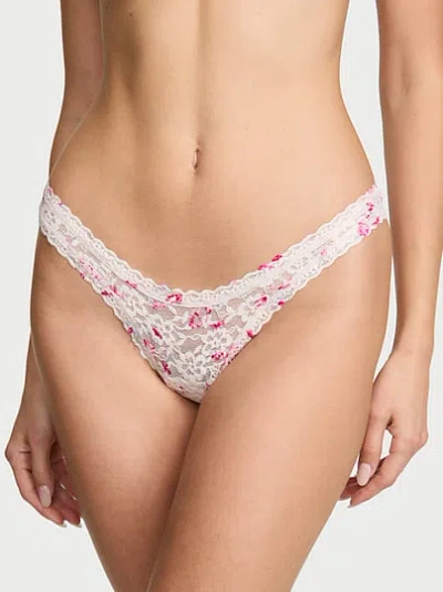 Victoria's Secret The Lacie Lace Ultra-mini Scoop Thong Panty In Multi