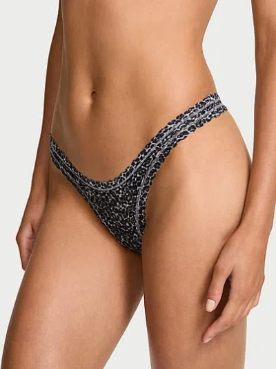 Victoria's Secret The Lacie Lace Ultra-mini Scoop Thong Panty In Print