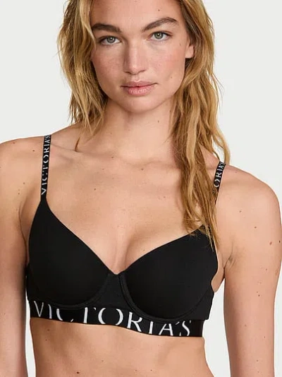 Victoria's Secret The T-shirt Cotton Exploded Logo Lightly Lined Demi Bra In Multi