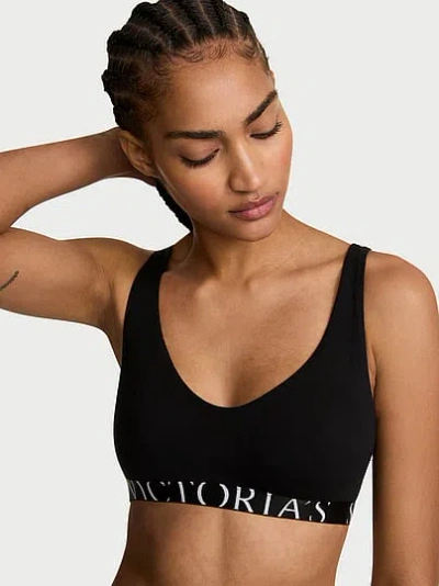 Victoria's Secret The T-shirt Cotton Exploded Logo Unlined Plunge Bralette In Multi