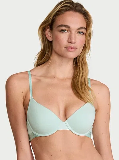 Victoria's Secret The T-shirt Cotton Lightly Lined Demi Bra In Gray