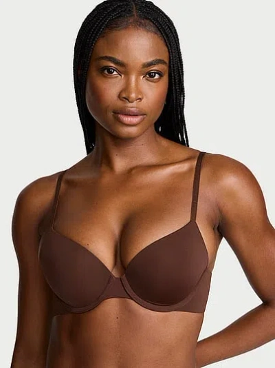 Victoria's Secret The T-shirt Perfect Shape Smooth Push-up Bra In Brown