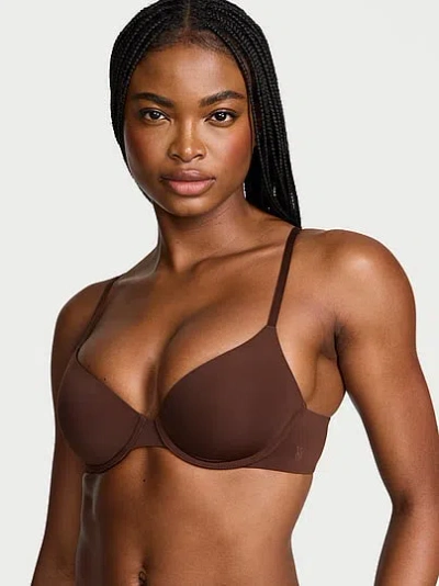 Victoria's Secret The T-shirt Smooth Lightly Lined Demi Bra In Gray