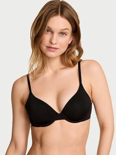 Victoria's Secret The T-shirt Smooth Lightly Lined Full-coverage Bra In Black
