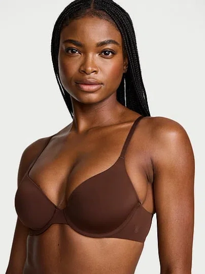 Victoria's Secret The T-shirt Smooth Lightly Lined Full-coverage Bra In Brown