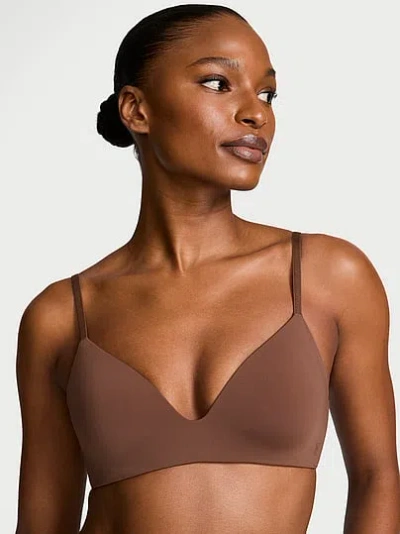 Victoria's Secret The T-shirt Smooth Lightly Lined Wireless Bra In Brown