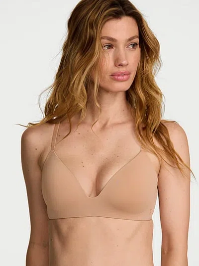 Victoria's Secret The T-shirt Smooth Lightly Lined Wireless Bra In Brown