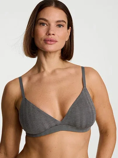 Victoria's Secret The T-shirt Sosoft™ Modal Ultra-fine Triangle Bralette In Gray