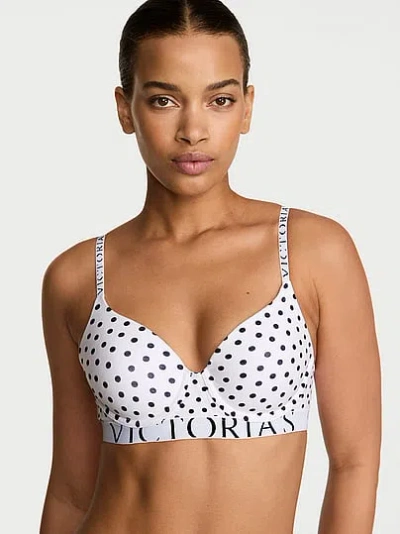 Victoria's Secret The T-shirt Cotton Exploded Logo Lightly Lined Full-coverage Bra In Animal Print
