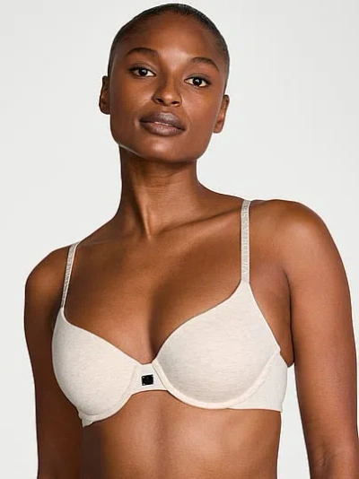 Victoria's Secret The T-shirt Cotton Logo Hardware Lightly Lined Demi Bra In White
