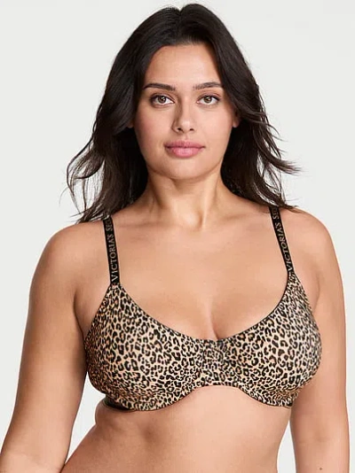 Victoria's Secret The T-shirt Cotton Unlined Scoop Bra In Animal Print