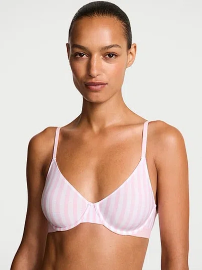 Victoria's Secret The T-shirt Cotton Unlined Scoop Strappy Bra In Print