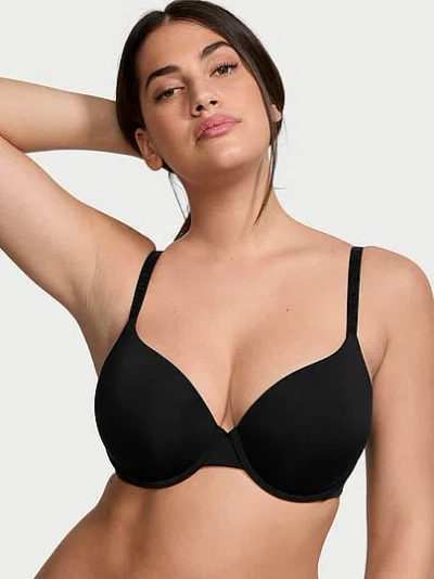 Victoria's Secret The T-shirt Lightly Lined Smooth Demi Bra In Black