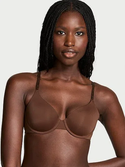 Victoria's Secret The T-shirt Lightly Lined Smooth Demi Bra In Brown