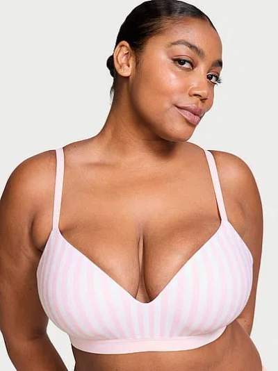 Victoria's Secret The T-shirt Lightly Lined Wireless Cotton Bra In Pink