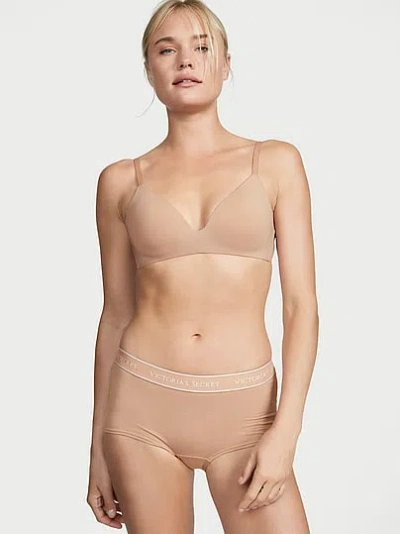 Victoria's Secret The T-shirt Lightly-lined Wireless Bra In Neutral