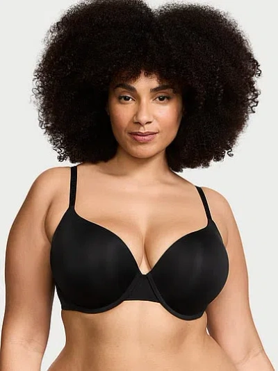 Victoria's Secret The T-shirt Perfect Shape Smooth Push-up Bra In Black