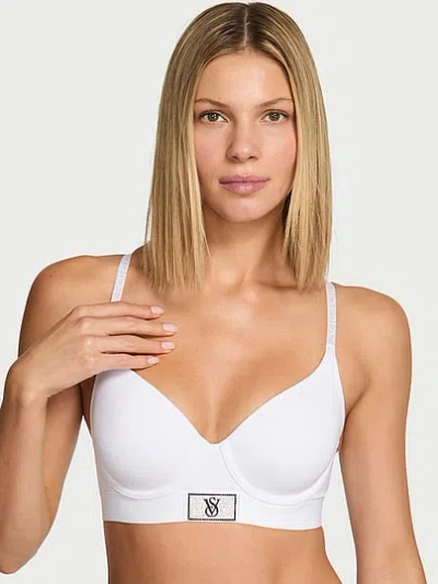 Victoria's Secret The T-shirt Shine Patch Lightly Lined Full-coverage Bra In Transparent