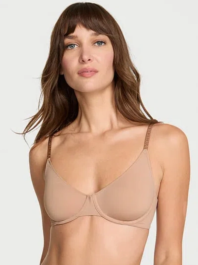 Victoria's Secret The T-shirt Smooth Scoop Unlined Bra In Beige