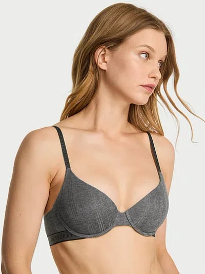 Victoria's Secret The T-shirt Ultra-fine Modal Lightly Lined Demi Bra In Gray