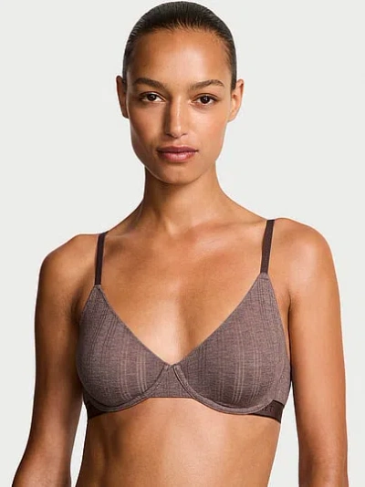 Victoria's Secret The T-shirt Ultra-fine Modal Unlined Scoop Bra In Brown
