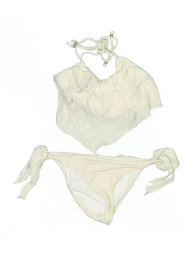 Pre-owned Victoria's Secret Two Piece Swimsuit In White