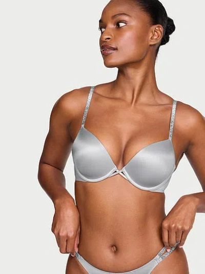 Victoria's Secret Very Sexy Bombshell Add-2-cups Gradient Shine Strap Push-up Bra In Gray
